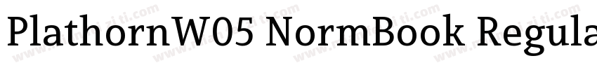 PlathornW05 NormBook Regular字体转换